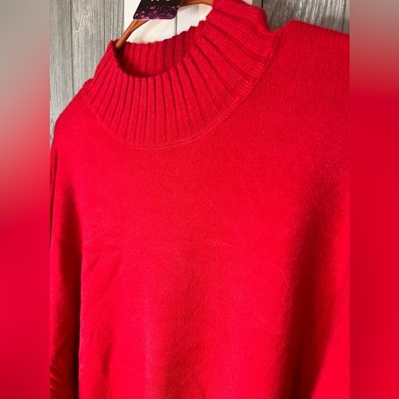 B12.08 NWT CYRUS Red Cable Knit Casual Turtleneck Sweater 3x - Picture 1 of 5